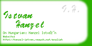 istvan hanzel business card